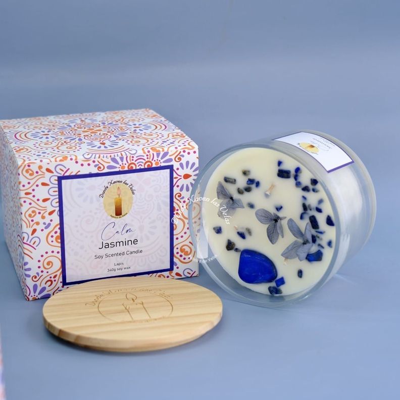 Velas Aromáticas Lapislazuli, Jazmin 340 Grs-5