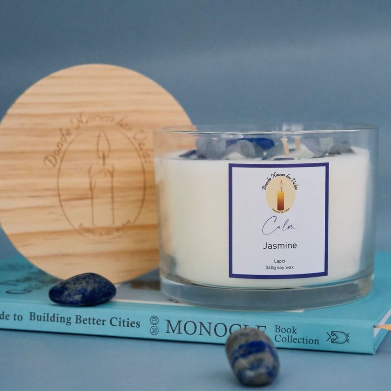 Velas Aromáticas Lapislazuli, Jazmin 340 Grs-4