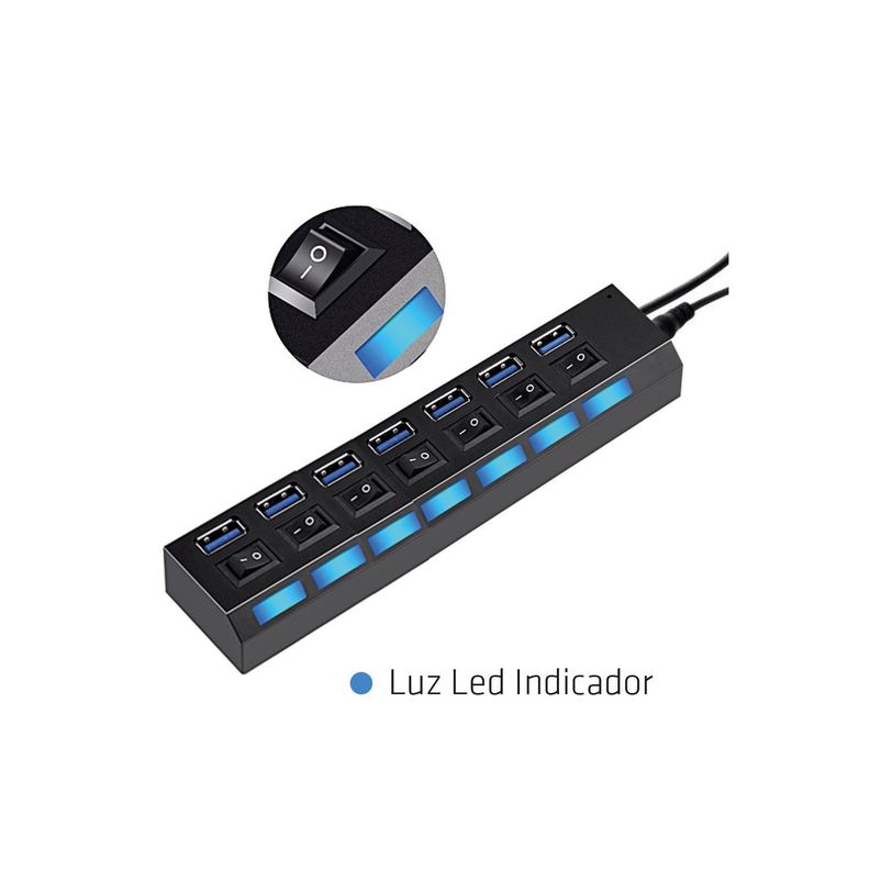Hub USB de 7 puertos USB 3.0 -1