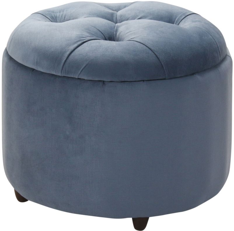 Pouf Baúl Zoe Gris Felpa 60x60x50 Cm Máxima Design-3