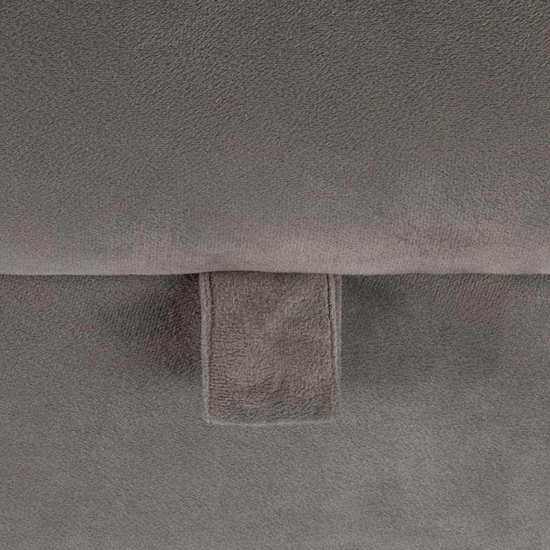 Banqueta con Baúl Leyzy Gris Felpa 40X55X105 cm Máxima Design-5