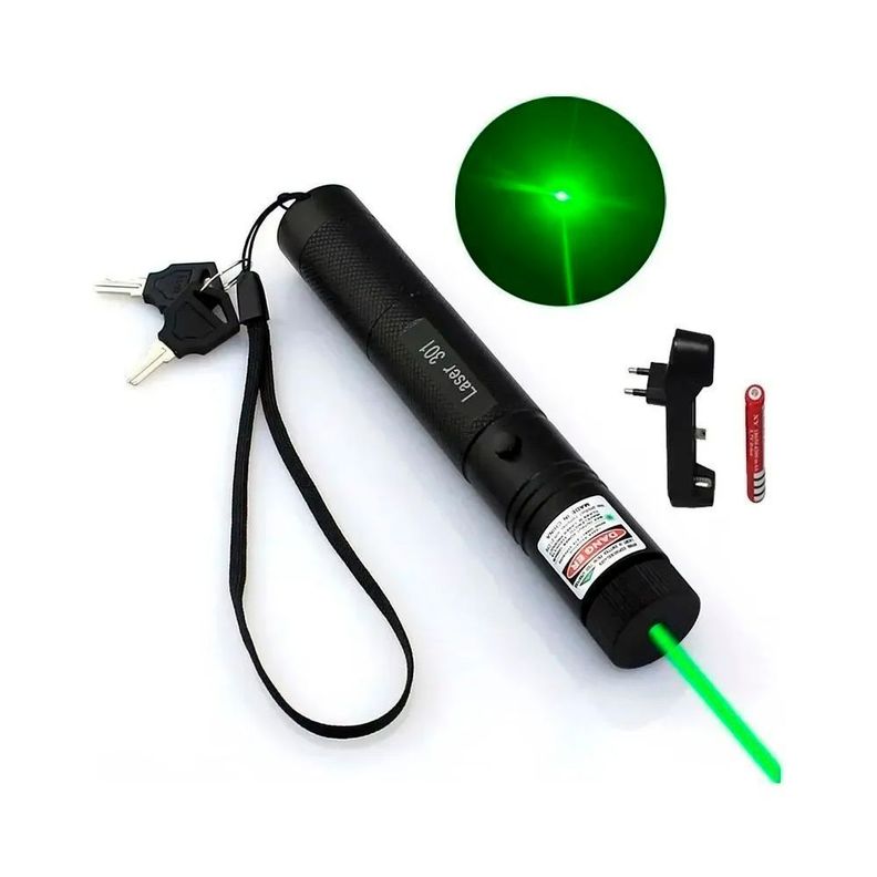 Puntero Laser Verde Recargable 18650 Con Cargador 1000mw-1