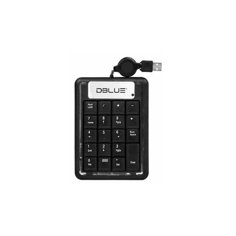 Teclado Numérico Conexión Usb Con Cable Retráctil - Puntostore-0