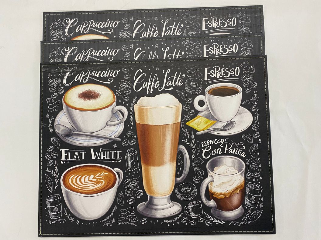 Set de 6 individuales tipos de café-1