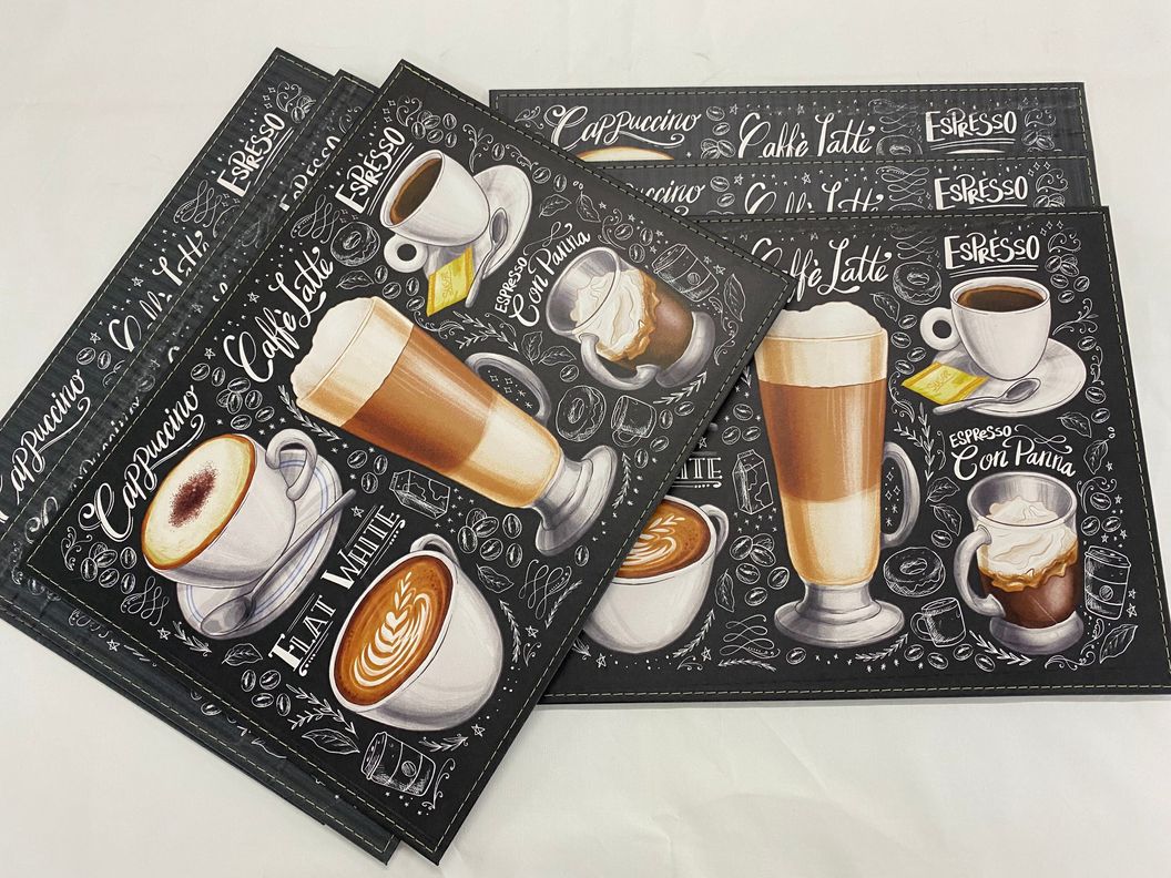 Set de 6 individuales tipos de café-2