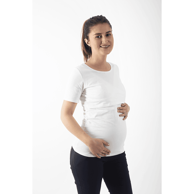 Polera Embarazo & Lactancia Natalia White-0
