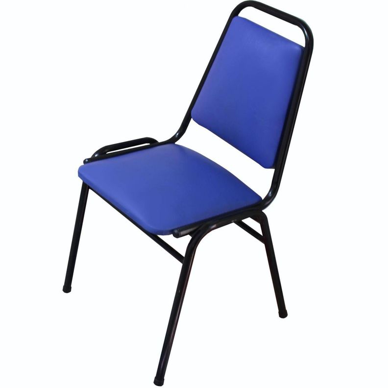 Silla Auditorio Tapizada Azul 84x49x47 cm-3