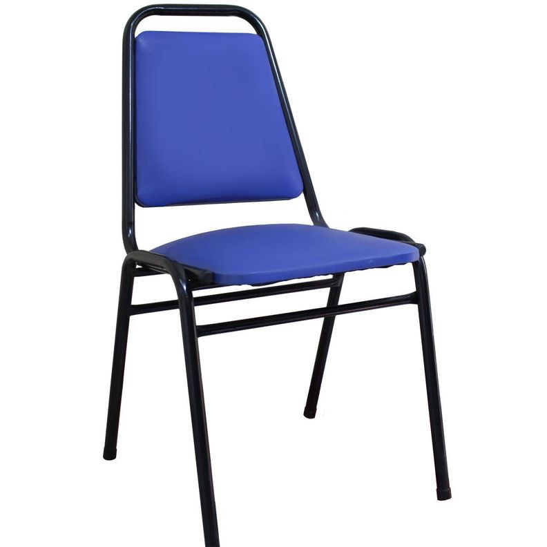 Silla Auditorio Tapizada Azul 84x49x47 cm-0