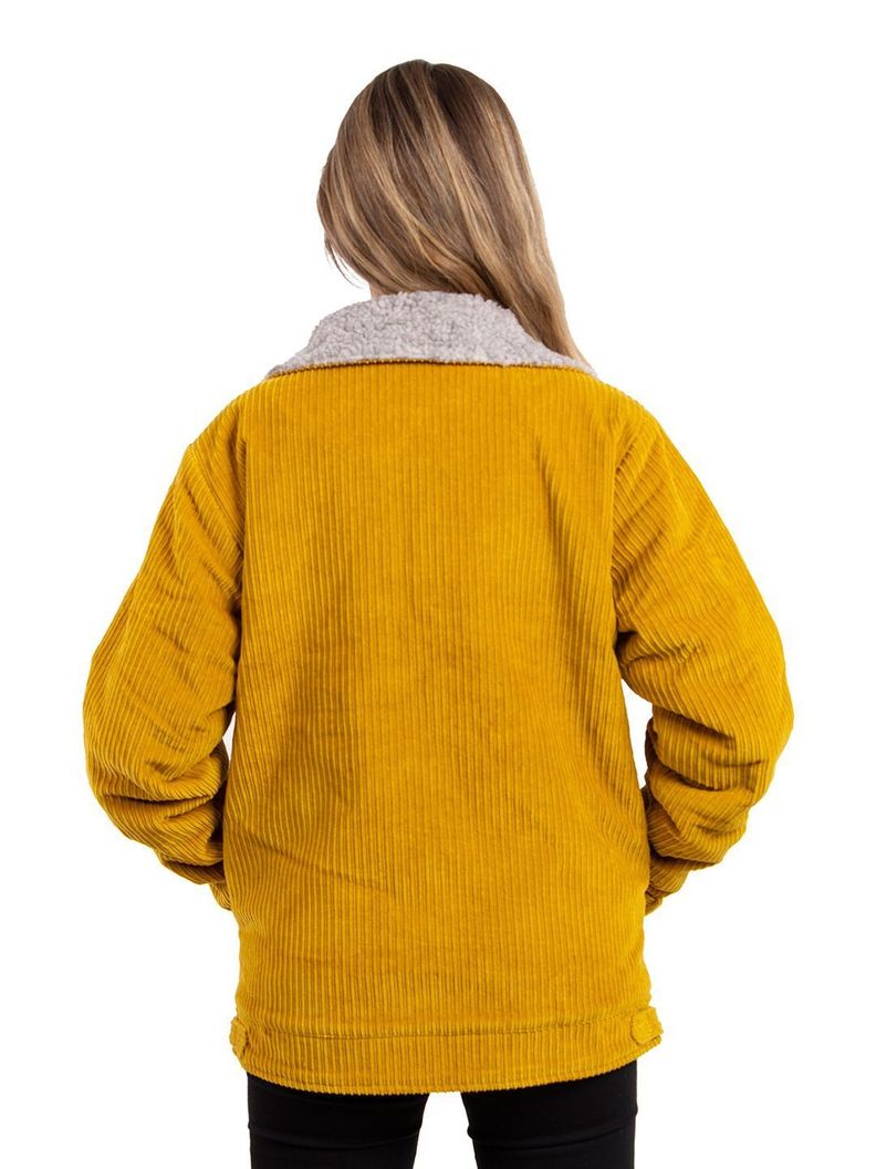 Chaqueta Panamericana Mostaza Mujer-2