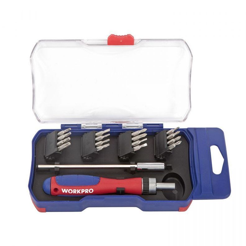 Set Atornillador Desatornillador Con Chicharra 18 Piezas workpro-0