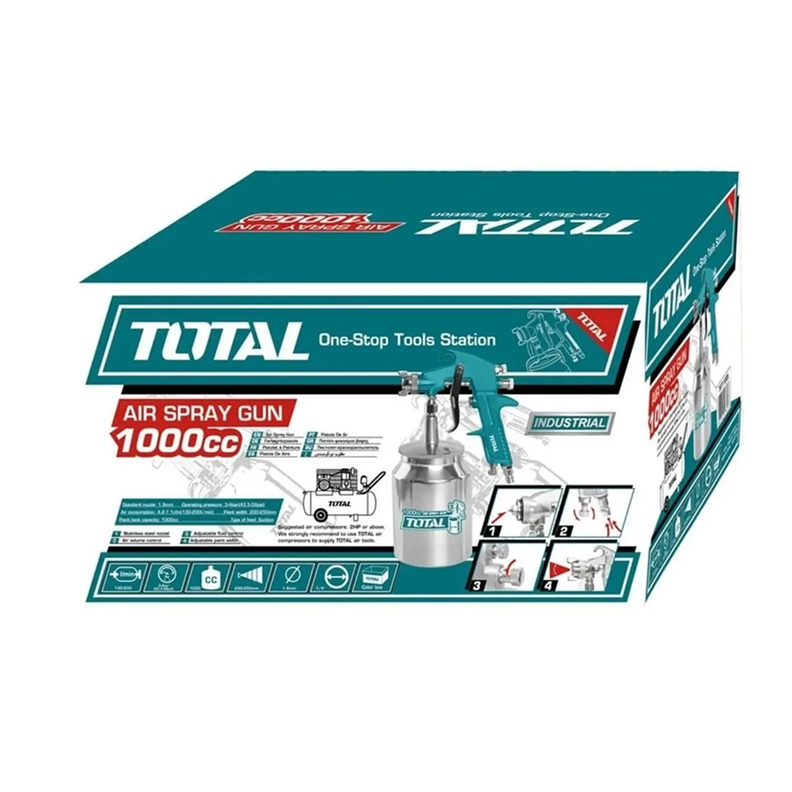 Pistola Para Pintar 1000cc 1.8mm Total Tat11005-2
