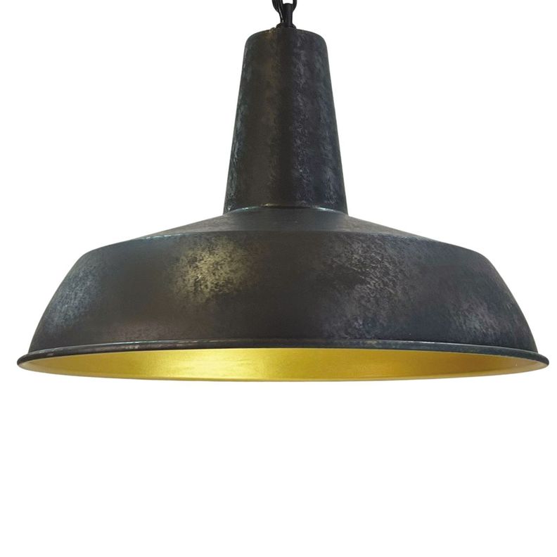 Lámpara Colgante E-27 Diseño Oxidado Con Cadena-0