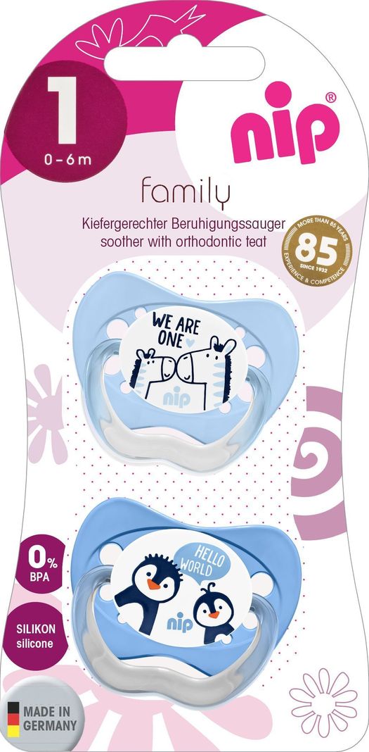  Chupete Family Silicona Caballo/Pingüino 0-6 meses NIP-0