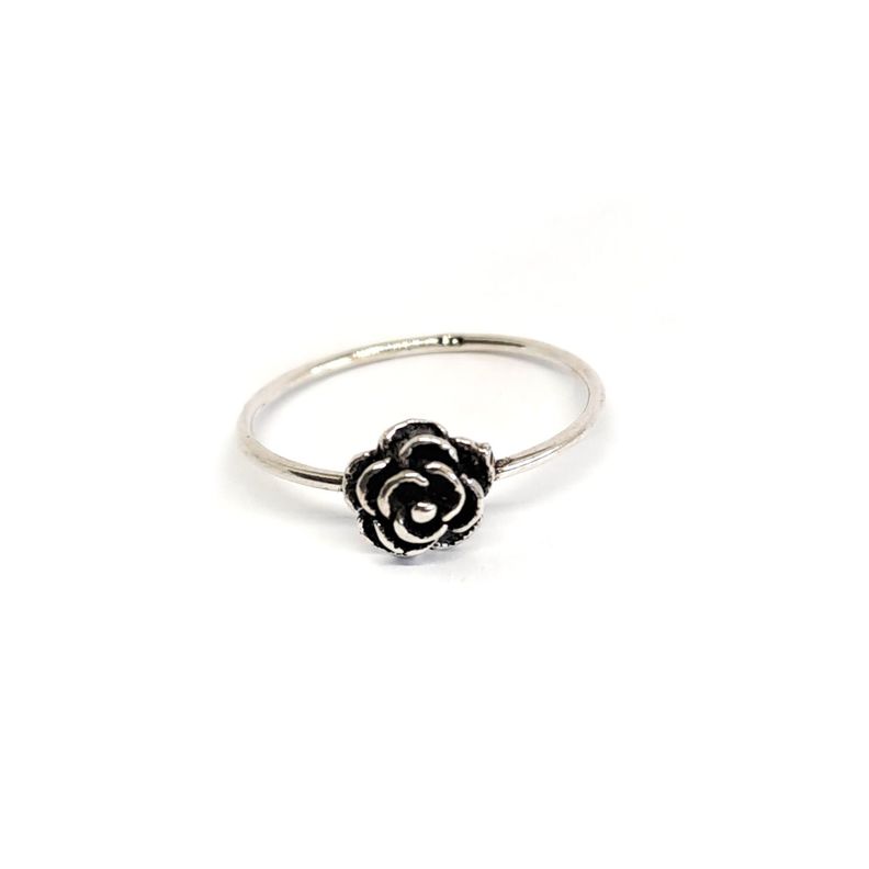 Anillo Flor #14 Plata Fina 925-1