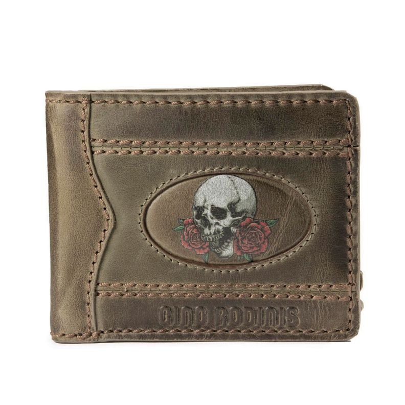 Billetera Coco 993.2 Calavera Verde Gino Rodinis