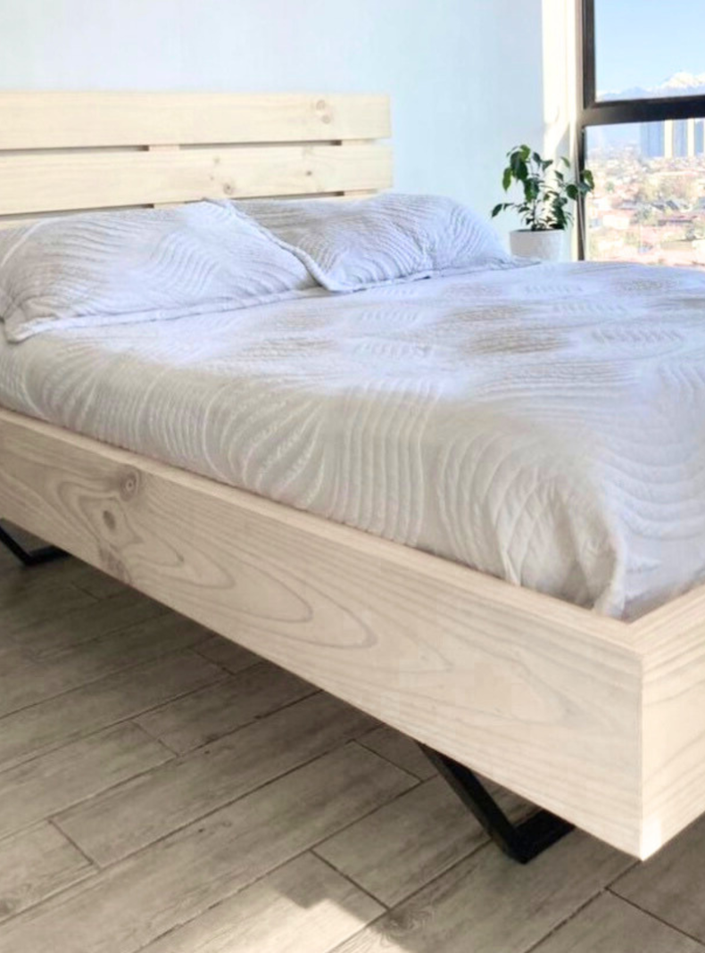 Cama RËFËL Color Albayalde Base Negro Super King-4