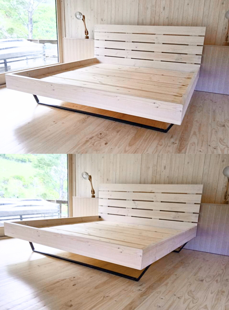 Cama RËFËL Color Albayalde Base Negro Super King-7