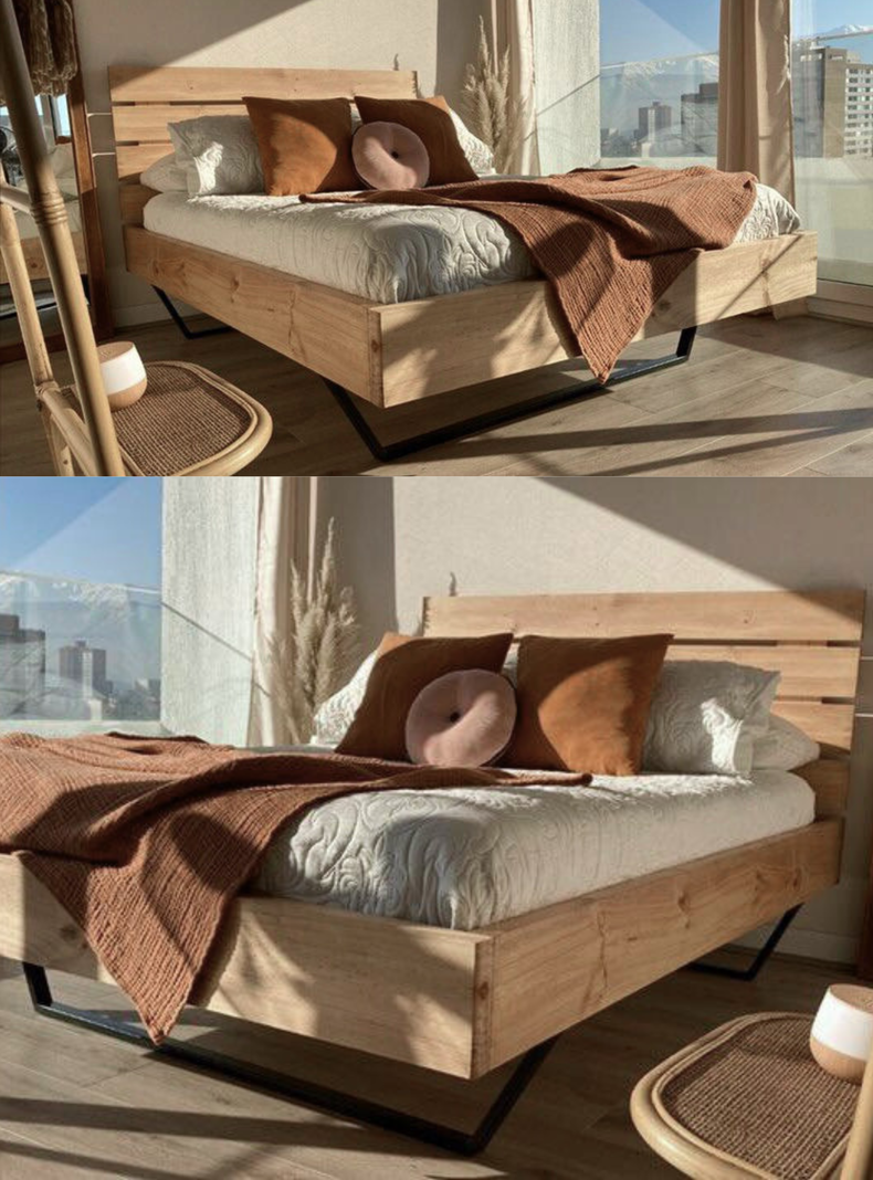 Cama RËFËL Color Castaño King-2