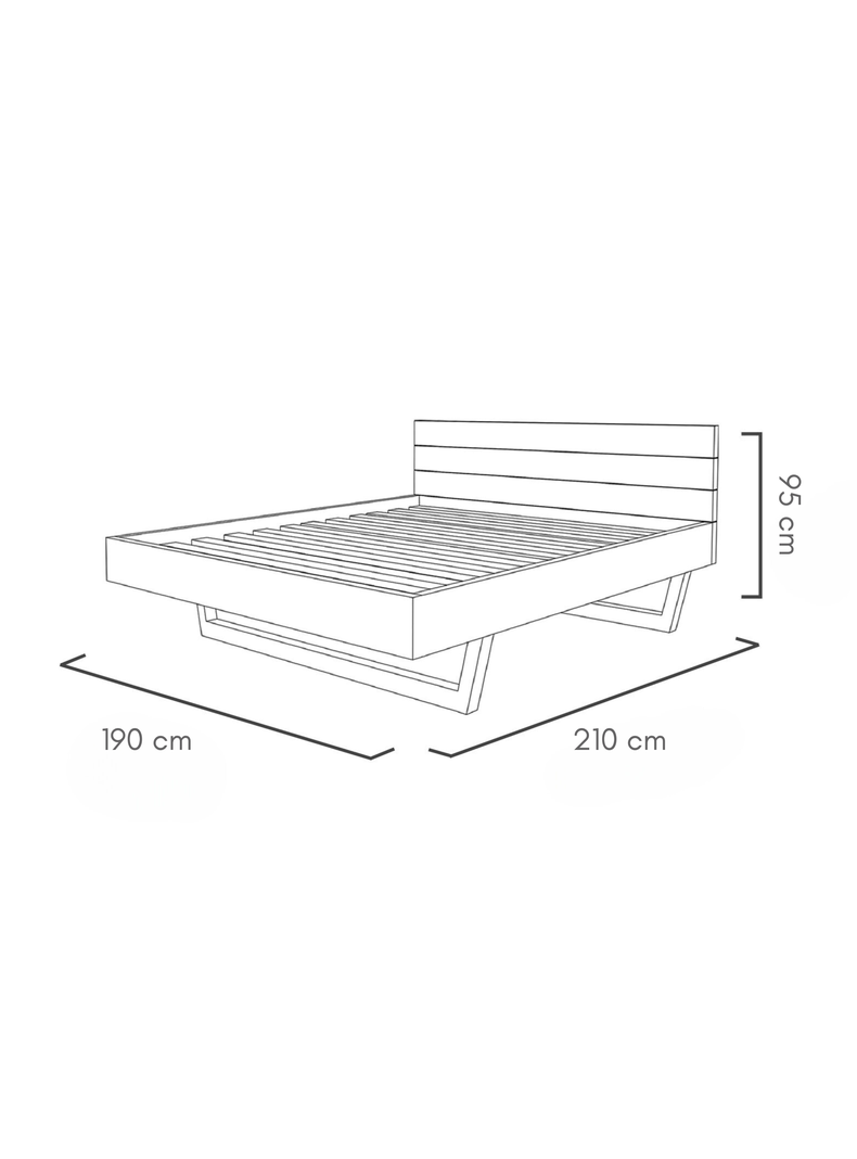 Cama RËFËL Color Albayalde Base Blanco King-1