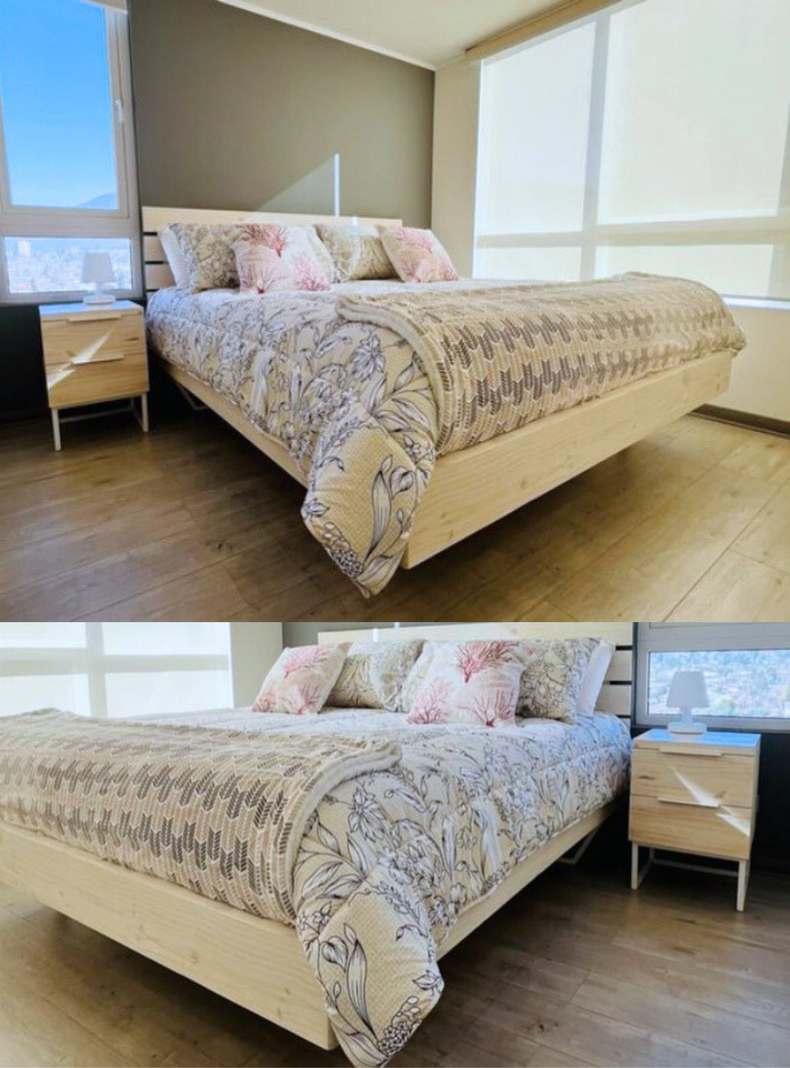 Cama RËFËL Color Albayalde Base Blanco King-3