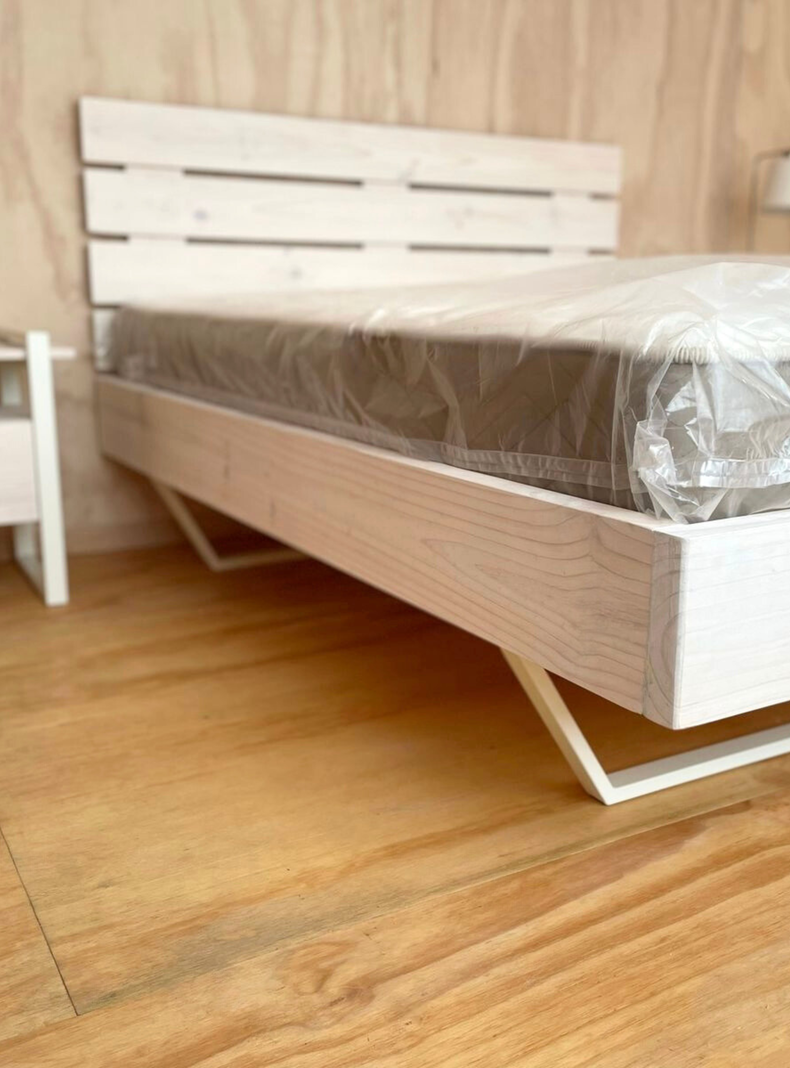 Cama RËFËL Color Albayalde Base Blanco King-6