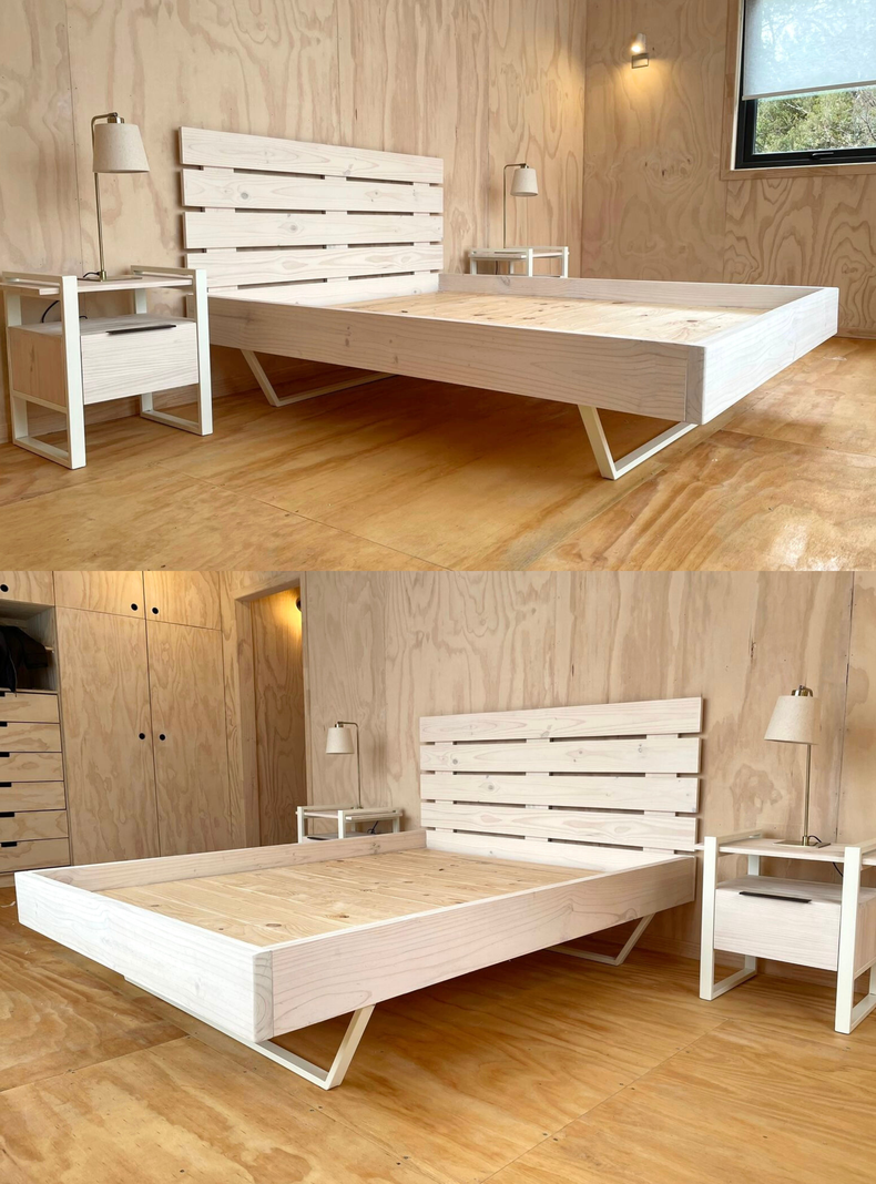 Cama RËFËL Color Albayalde Base Blanco King-7