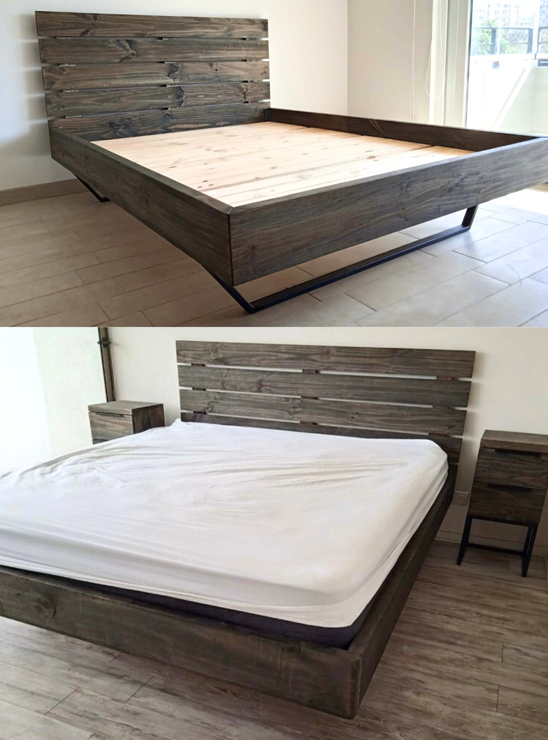 Cama RËFËL Color Carbonizado King-5