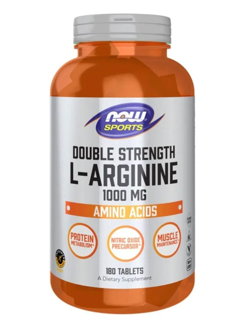 L Arginine 1000mg 180 tabletas Now Foods Naranjo