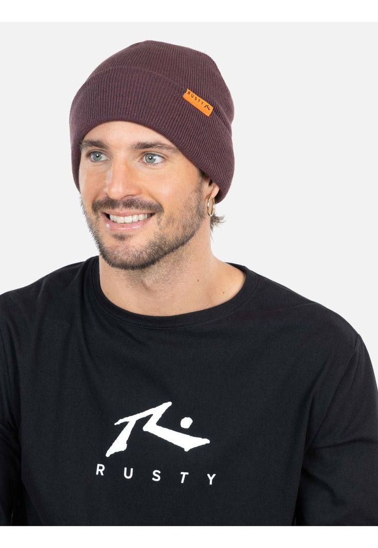 Gorro Solvo beanie Burdeo Hombre Rusty-1