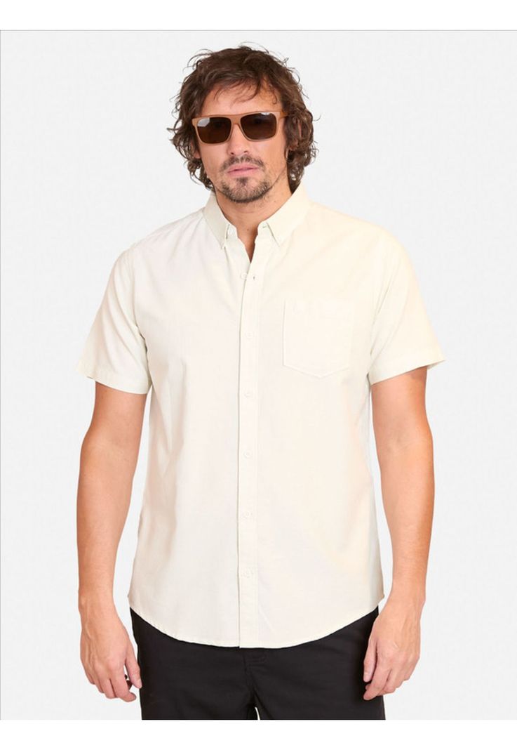 Camisa M/C Shirt Oxford Solid Verde Hombre Volcom-0