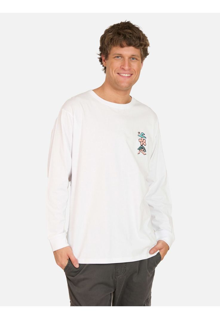 Polera ML Clic Blanco Hombre Rusty