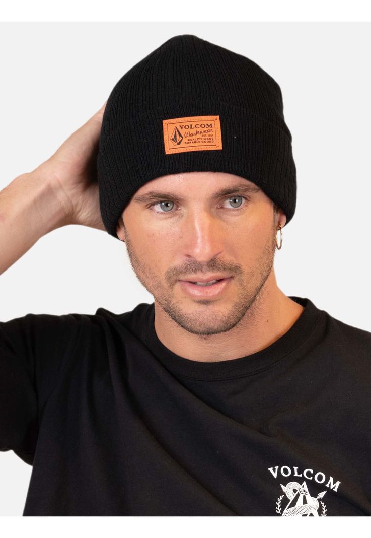 Gorro Workwear cuff Beanie Negro Hombre Volcom-1
