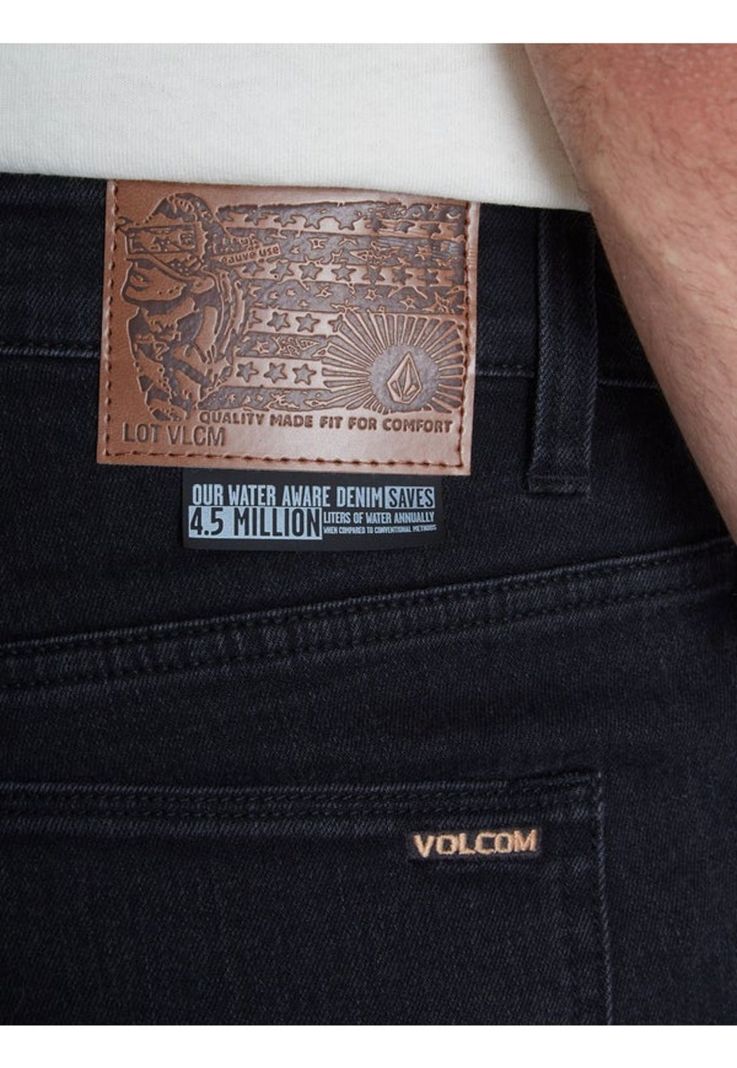 Pantalón SOLVER DENIM Hombre Negro Volcom-3