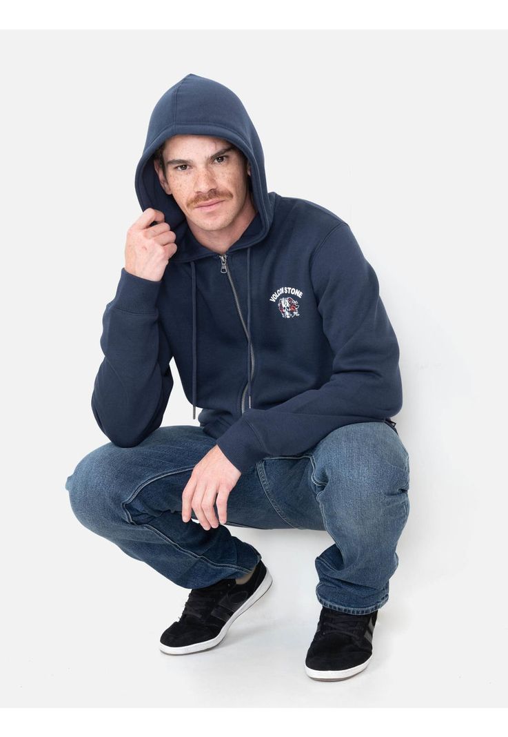 Poleron Warp Azul Marino Hombre Volcom-3
