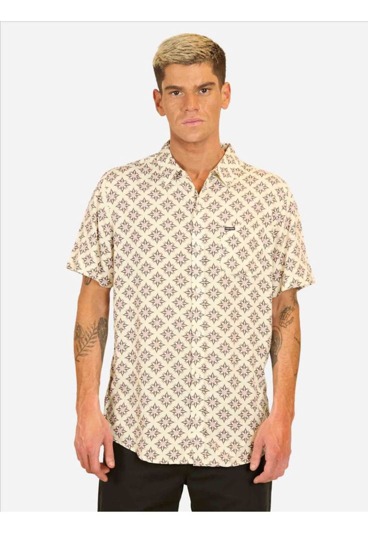 Camisa M/C Multicolor Hombre Volcom-0