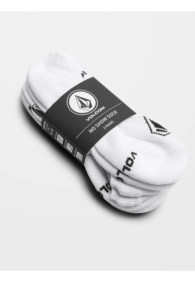 Calcetines NO SHOW STONE 3PK Blanco Volcom-0