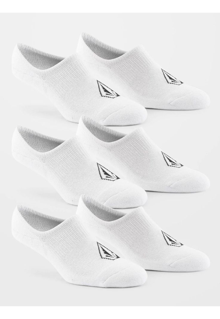 Calcetines NO SHOW STONE 3PK Blanco Volcom-1