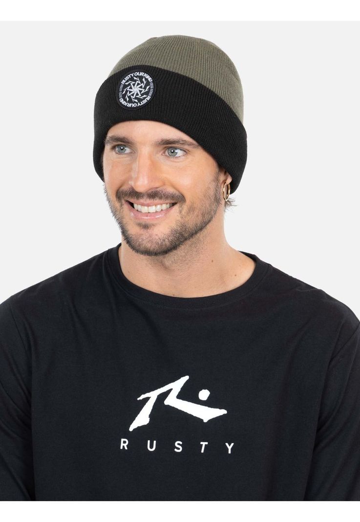 Gorro Rizo beanie Verde Hombre Rusty-1