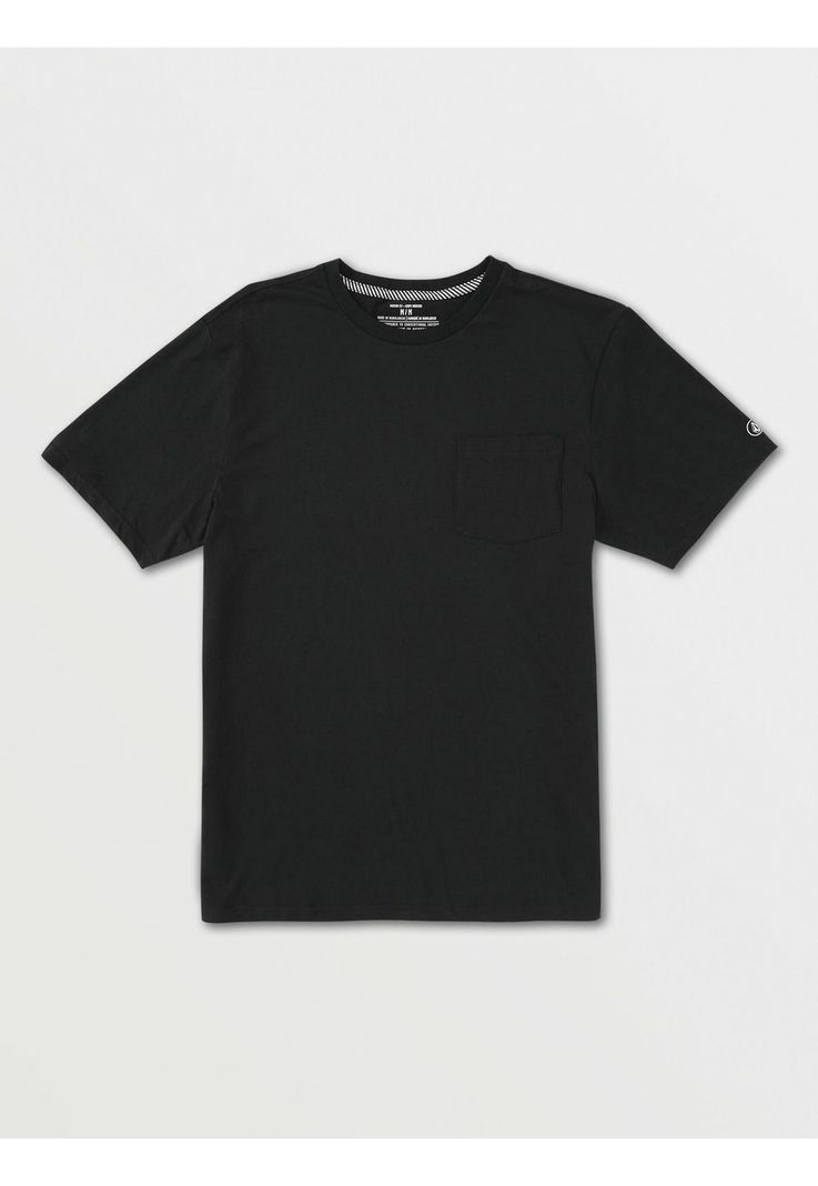 Polera SOLID SS POCKET TEE Hombre Negro Volcom