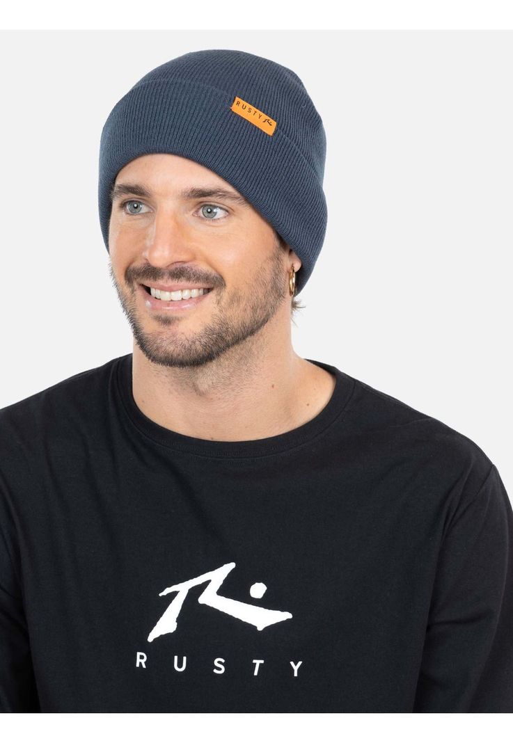 Gorro Solvo beanie Azul Marino Hombre Rusty-1