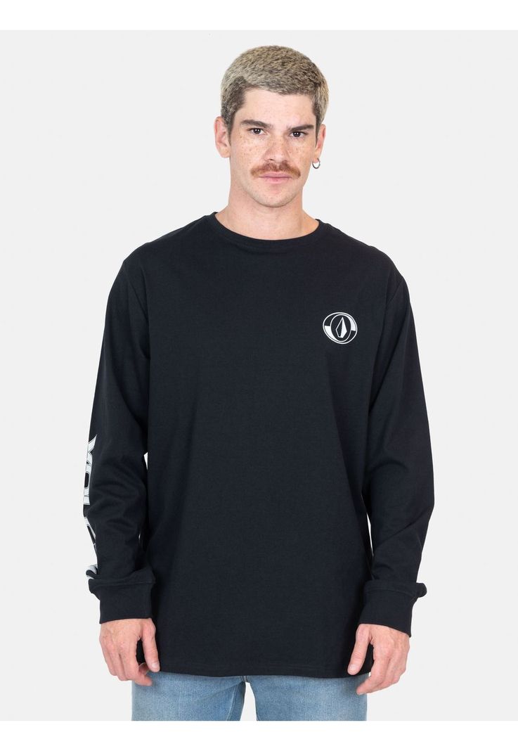 Polera ML Freeborne Negro Hombre Volcom-0