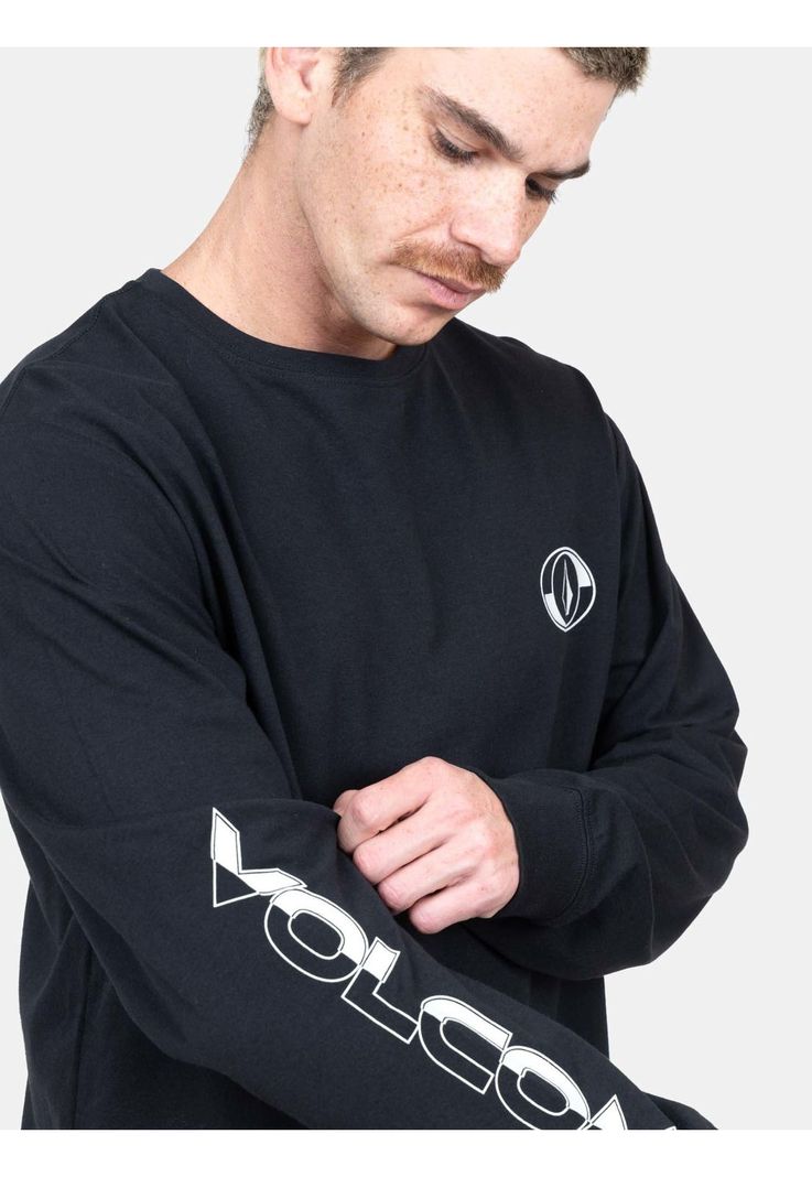 Polera ML Freeborne Negro Hombre Volcom-2