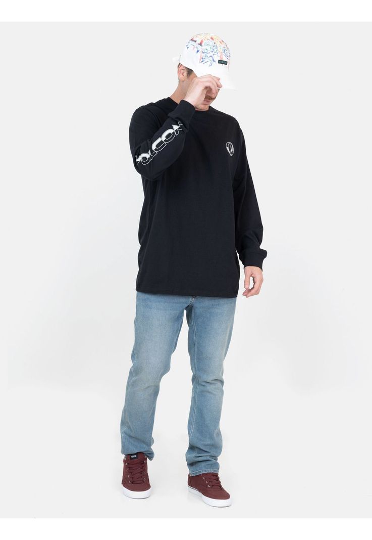Polera ML Freeborne Negro Hombre Volcom-3