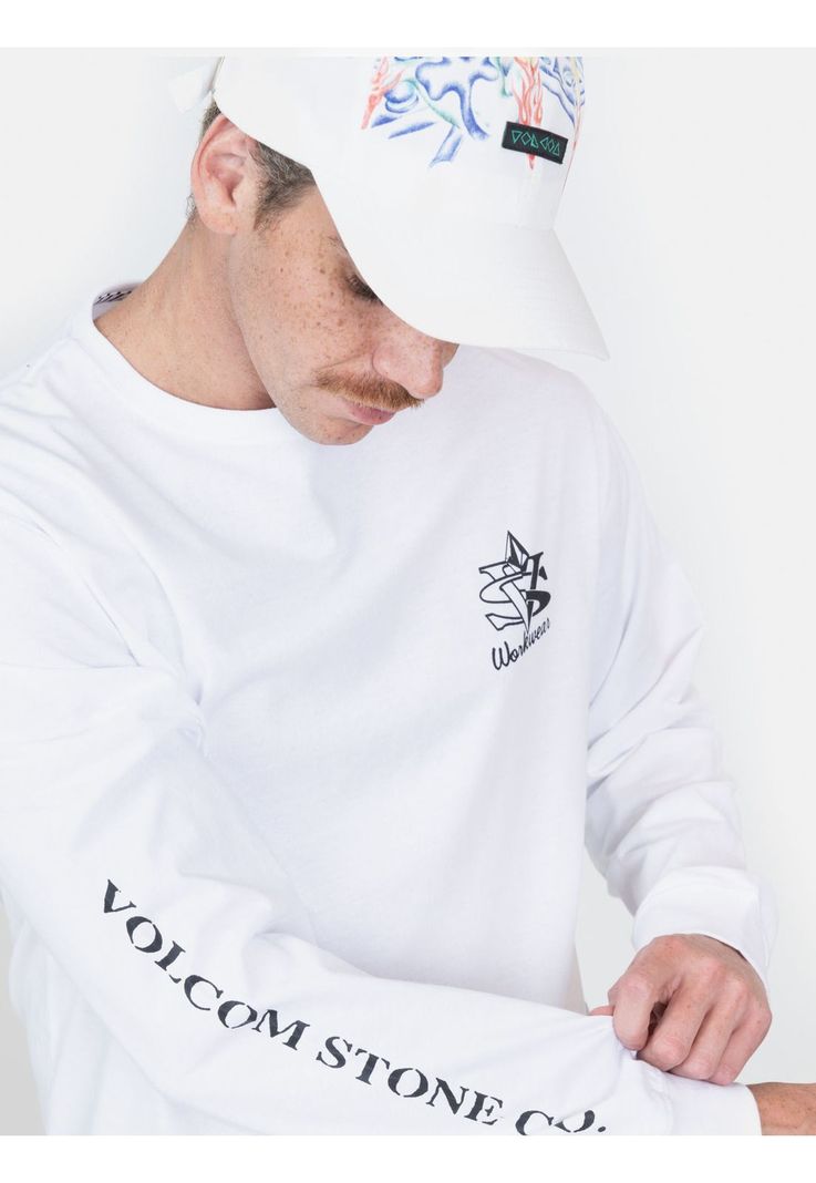 Polera ML Excavator Blanco Hombre Volcom-2