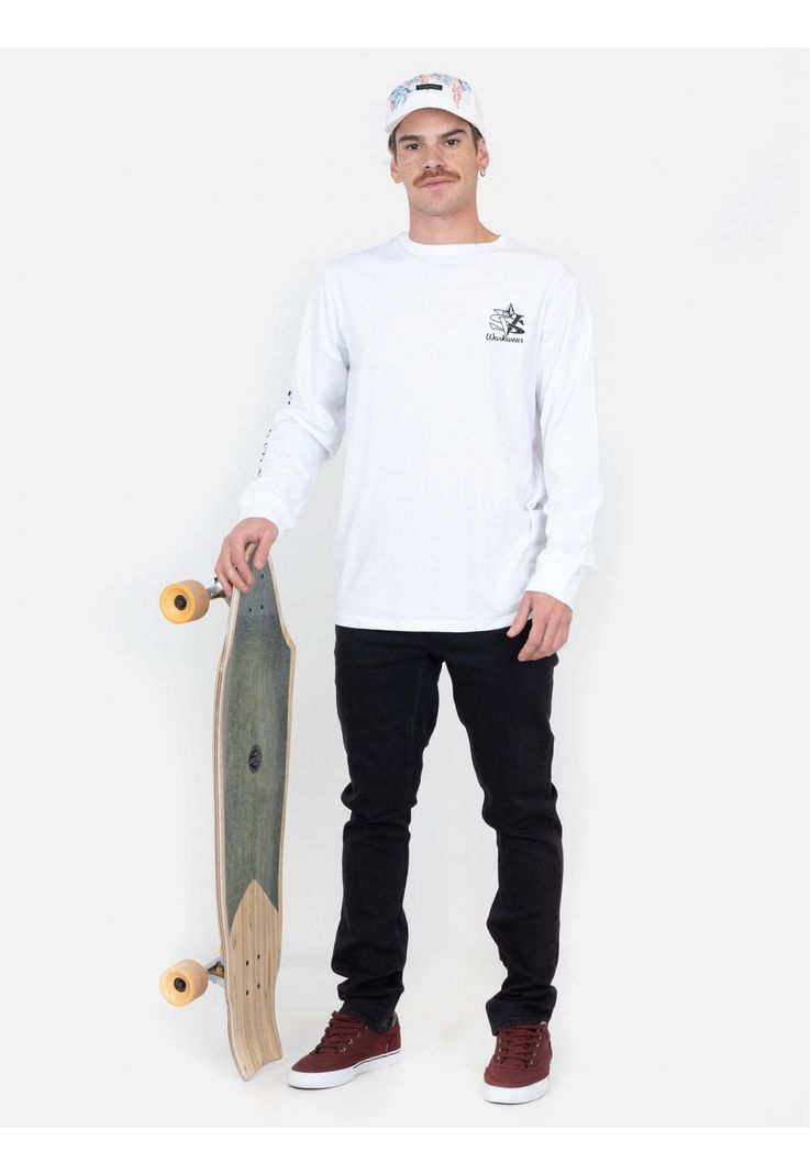 Polera ML Excavator Blanco Hombre Volcom-3