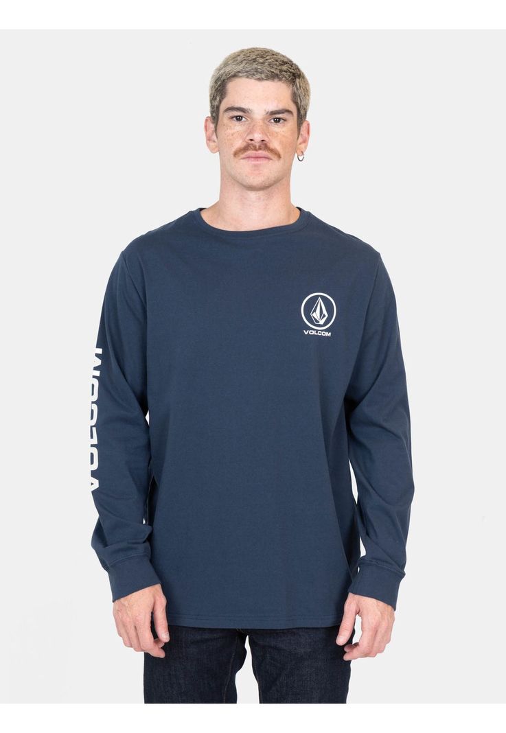 Polera ML CarveX Azul Marino Hombre Volcom-0