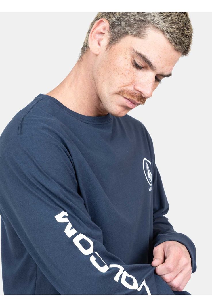 Polera ML CarveX Azul Marino Hombre Volcom-2