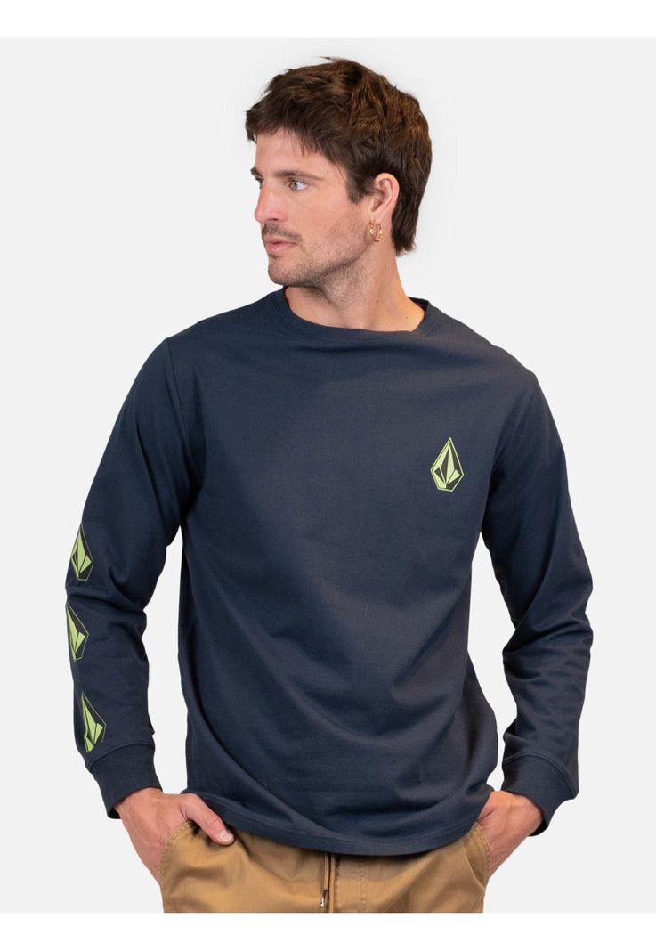 Polera ML Outstorm Azul Marino Hombre Volcom-0