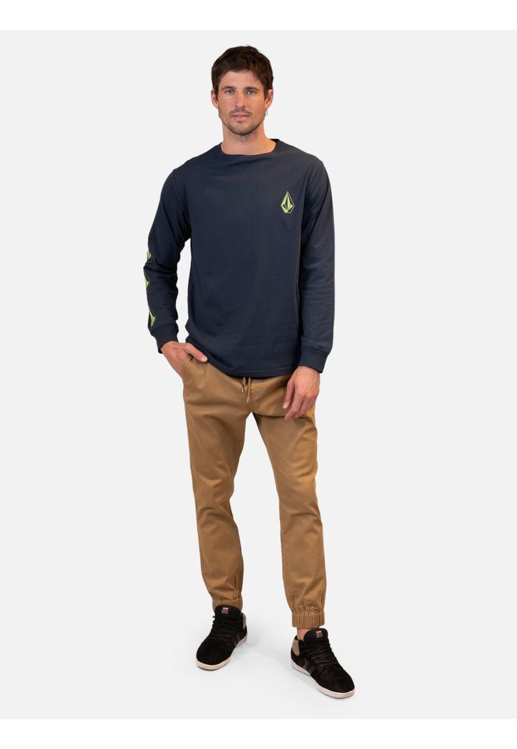Polera ML Outstorm Azul Marino Hombre Volcom-3