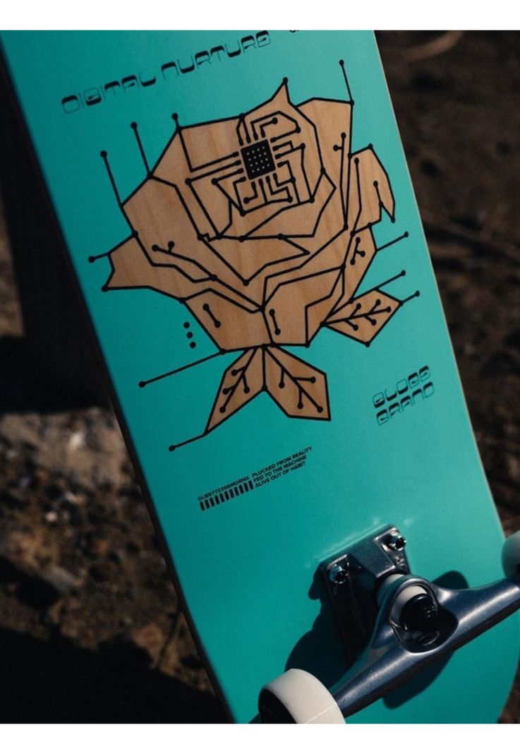 Skate Complete Digital Rose Globe Multicolor-1